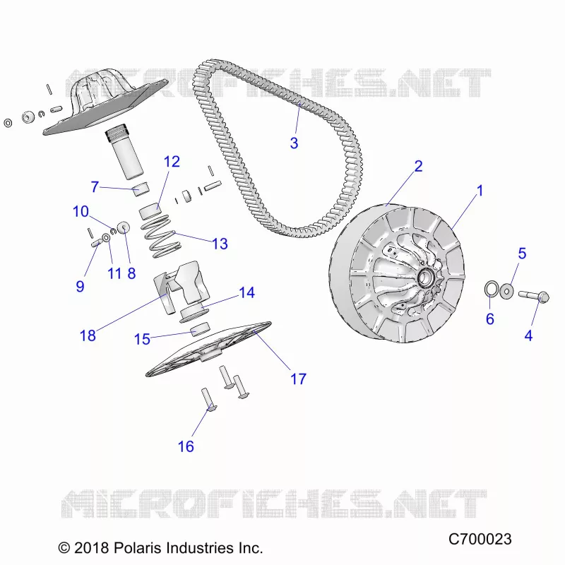 SYSTEME DE TRANSMISSION, SECONDARY CLUTCH