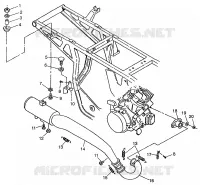 ECHAPPEMENT XPRESS 300 W97CA28C and  XPRESS 400L W97CA38C (4939603960B002)