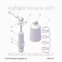 SUSPENSION, AMORTISSEUR AVANT TRACK (7043995)