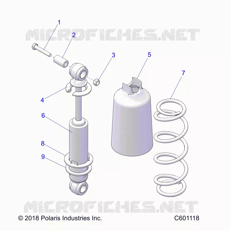SUSPENSION, AMORTISSEUR AVANT TRACK (7043995)