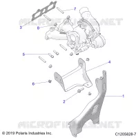 MOTEUR, TURBO CHARGER MOUNTING