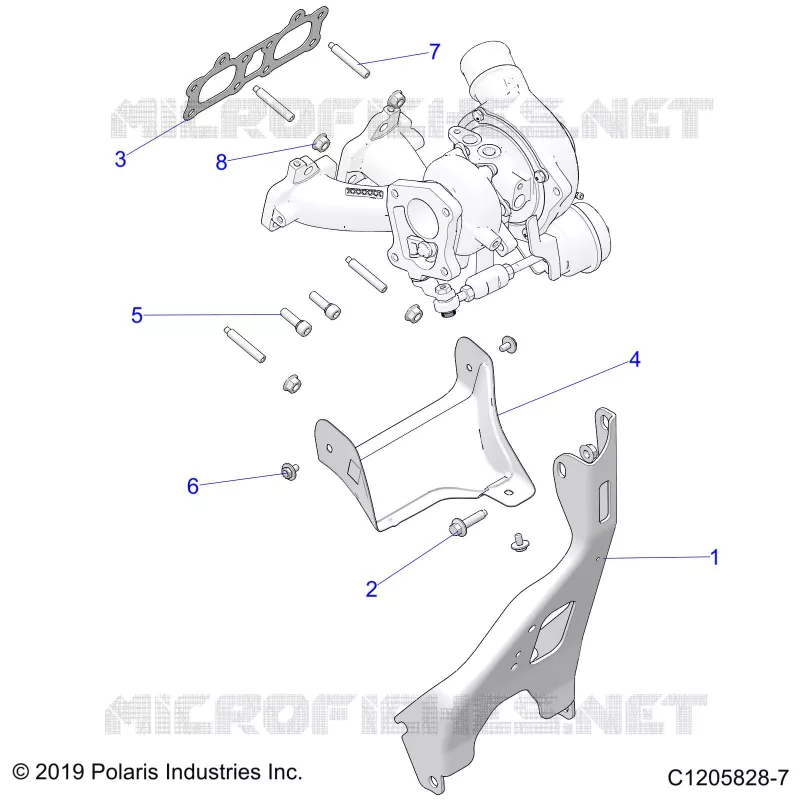 MOTEUR, TURBO CHARGER MOUNTING