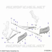 SUSPENSION, A-ARM AND SUPPORT MOUNTING