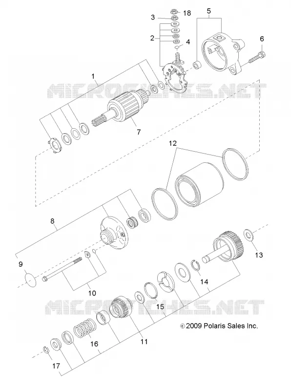 MOTEUR, DEMARREUR
