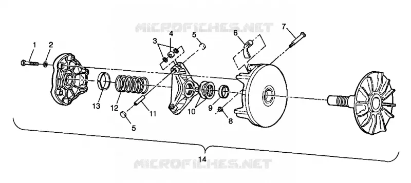 EMBRAYAGE DE TRANSMISSION XPLORER 300 W98CC28C (4945264526C003)
