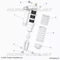 SUSPENSION, AMORTISSEUR AVANT MOUNTING