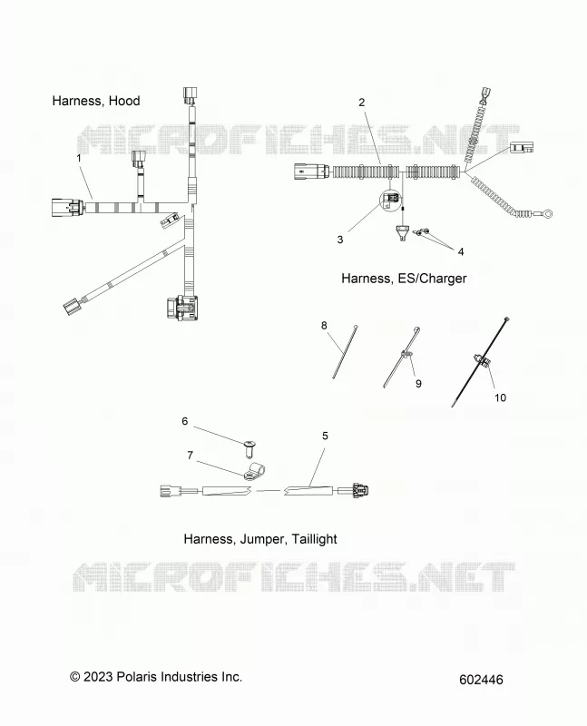 ELECTRICITE, HARNESS, HOOD, E.S. START, TAILLIGHT