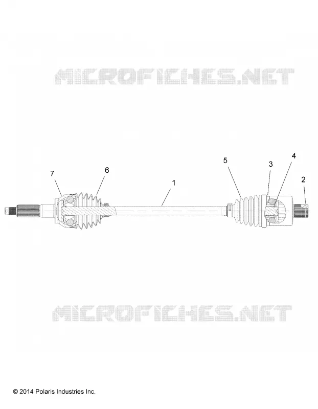 DRIVE TRAIN, TRANSMISSION ARRIERE SHAFT
