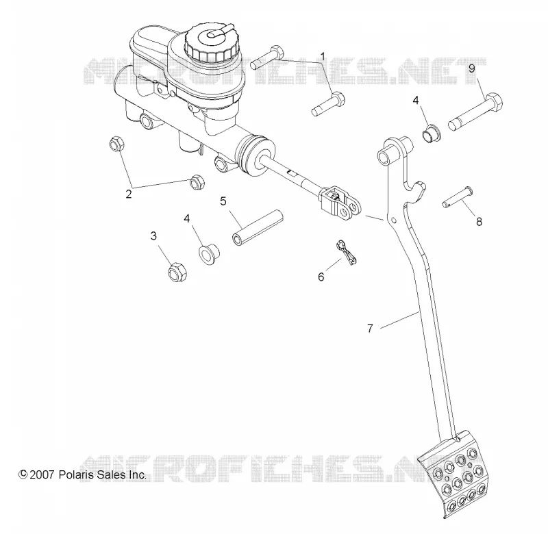 FREINS, PEDAL and MAITRE CYLINDRE MOUNTING