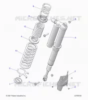 SUSPENSION, REAR SUPPORT AMORTISSEUR , STANDARD/PREMIUM