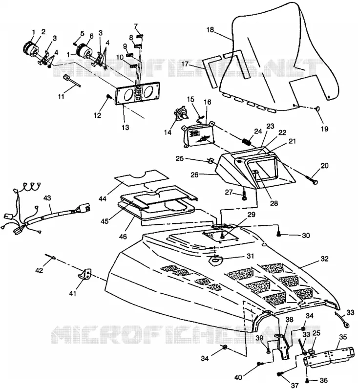 CAPOT WIDETRAK LX 0982065 and EUROPEAN WIDETRAK LX E982065 (4943884388A011)