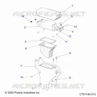CONSOLE CENTRALE,STORAGE- Z23RGD2KAJ/AK/BJ/BK (C701140-013)