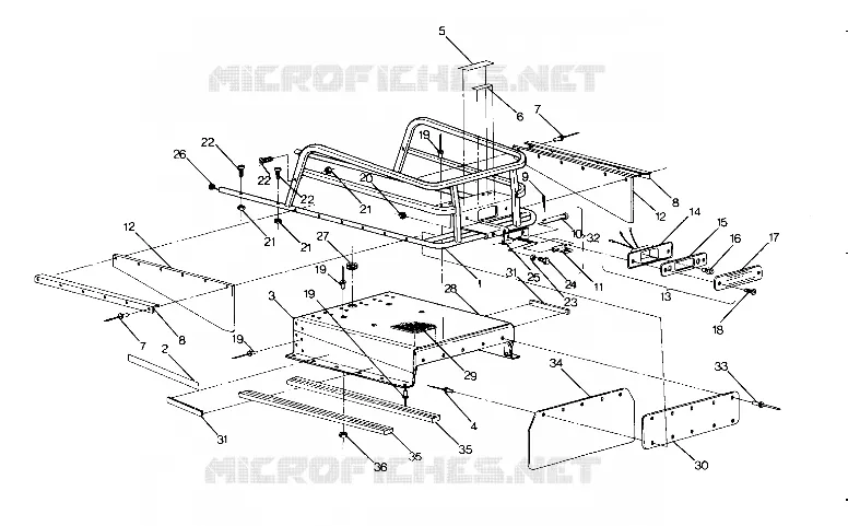 PORTE BAGAGES ET DOSSERET SUPERTRAK UPDATED 2/90 (4917131713019A)