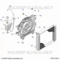 ENGINE, SYSTÃˆME DE REFROIDISSEMENT, RADIATOR, FAN & OVERFLOW BOTTLE
