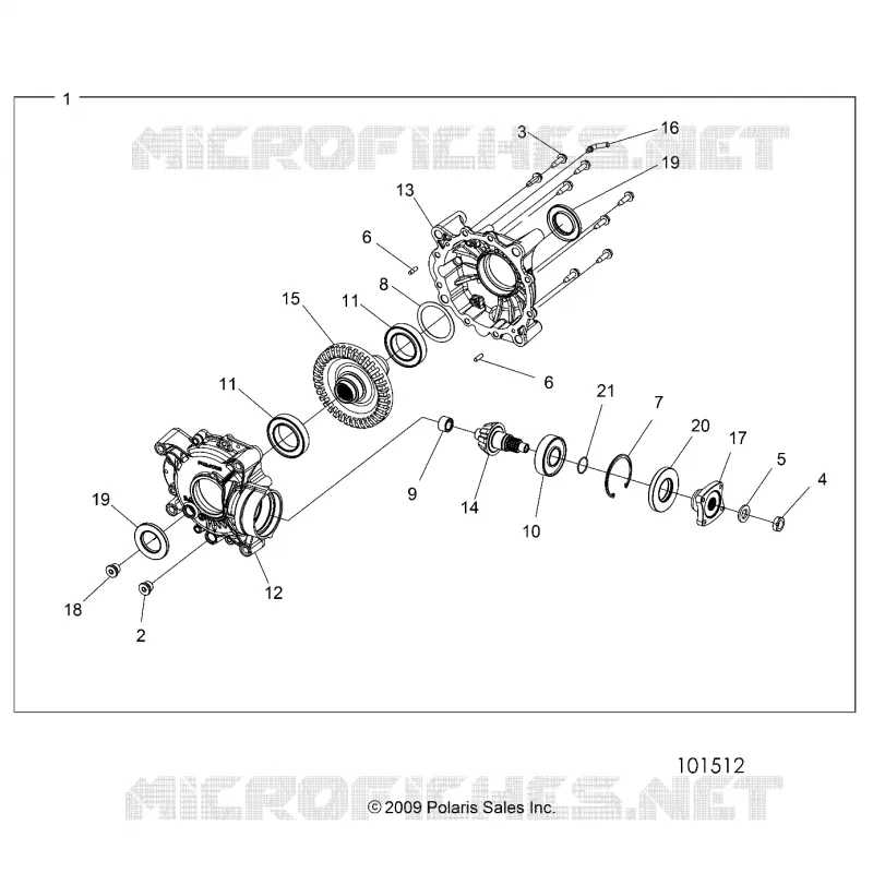SYSTÃˆME DE TRANSMISSION, REAR GEARCASE INTERNALS