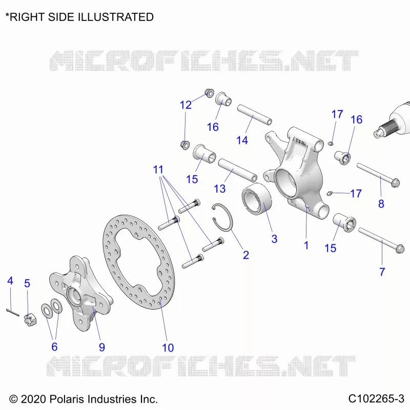 SUSPENSION ARRIERE HUBS, CARRIER AND BRAKE DISC
