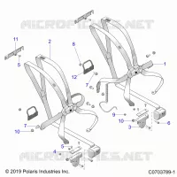 SIEGE BELT MOUNTING, FRONT