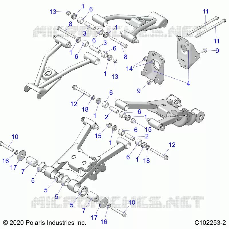 SUSPENSION ARRIERE CONTROL ARM MOUNTING