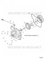 ENGINE, STATOR COVER AND FLYROUE