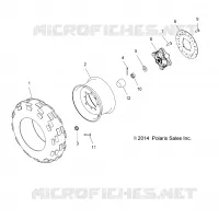 ROUES, FRONT TIRE AND BRAKE DISC