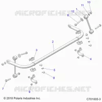 SUSPENSION, BARRE STABILISATRICE, REAR