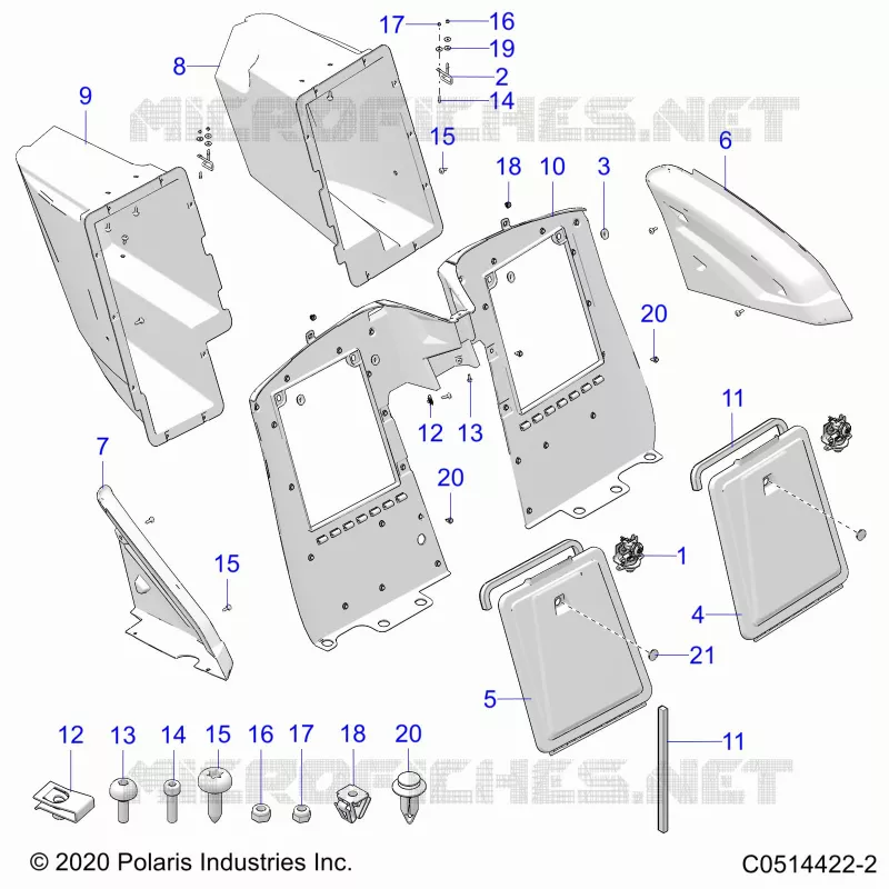 CARROSSERIE ARRIERE STORAGE COMPARTMENTS
