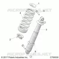 SUSPENSION, REAR SUPPORT AMORTISSEUR 