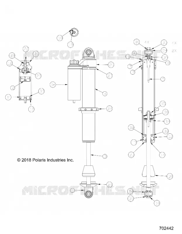 SUSPENSION, AMORTISSEUR AVANT INTERNALS