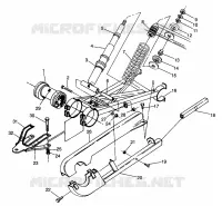 BRAS DE SUSPENSION ET AMORTISSEUR ARRIERE MAGNUM 6X6 W968744 AND MAGNUM 6X6 SWEDISH S968744 (4936073607D002)