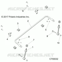 SUSPENSION AVANT STABILIZER BAR- R20RRU99A9/AA/AF/AP/AX (C700032)