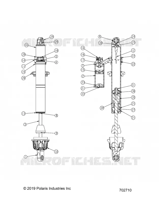 SUSPENSION, AMORTISSEUR AVANT INTERNALS