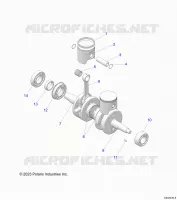 ENGINE, PISTON AND VILEBREQUIN