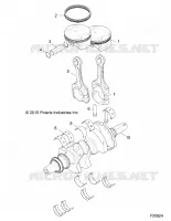 ENGINE, VILEBREQUIN AND PISTON