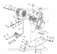 SUPPORT MOTEUR SPORT 0980443 and SPORT TOURING 0980243 (4942054205C003)