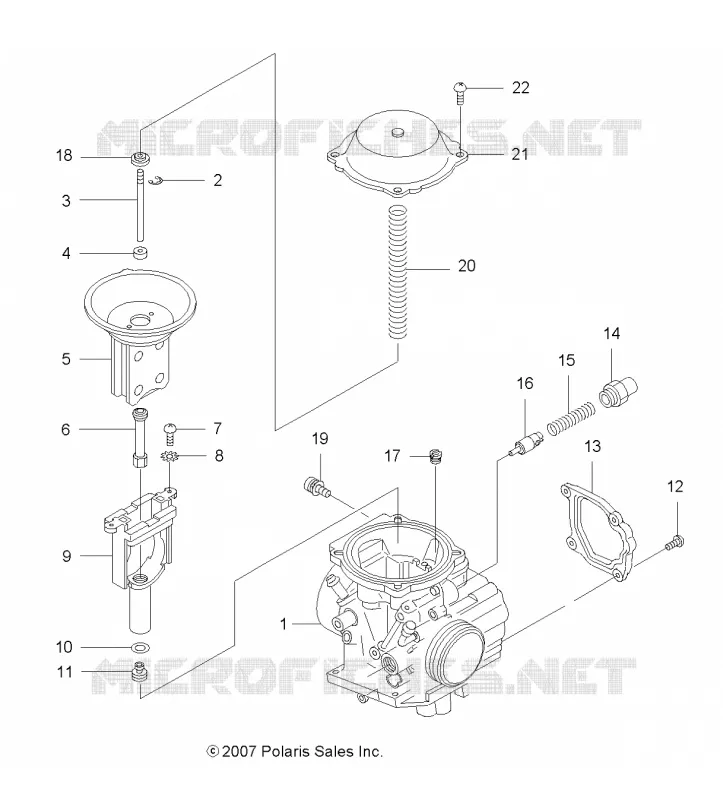 MOTEUR, CARBURATEUR, UPPER