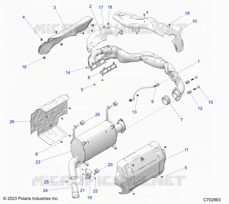 ENGINE, ECHAPPEMENT