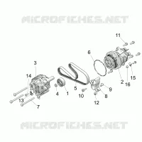 ENGINE, ALTERNATEUR AND COMPRESSOR