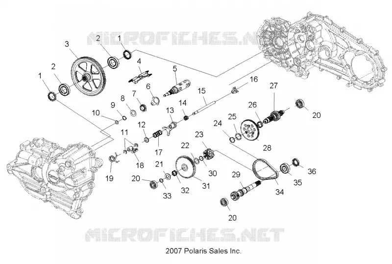 SYSTÈME DE TRANSMISSION, PONT PRINCIPAL INTERNALS