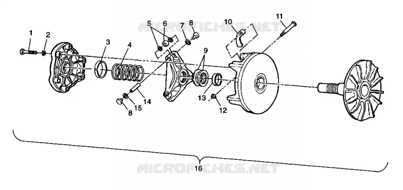 EMBRAYAGE DE TRANSMISSION TRAIL BLAZER W98BA25C (4945464546B010)