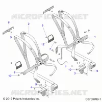 SIEGE MOUNTING, FRONT, 6 POINT