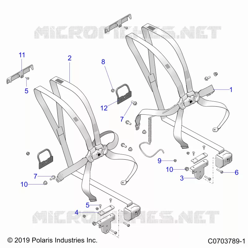 SIEGE MOUNTING, FRONT, 6 POINT