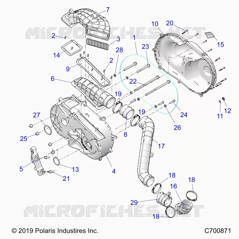 SYSTÃˆME DE TRANSMISSION, CLUTCH COVER AND DUCTING