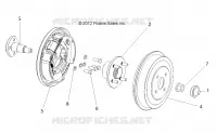 FREIN ARRIERE DRUM, E6/ELXD