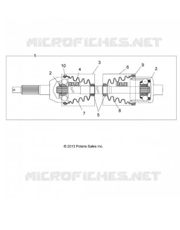 DRIVE TRAIN, TRANSMISSION ARRIERE SHAFT, 1333335