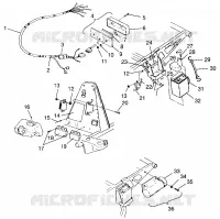 ELECTRICITE/FEU ARRIERE ASSEMBLY SCRAMBLER W957840 (4927252725C007)