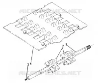 TRACK AND ARBRE DE TRANSMISSION SHAFT ASSEMBLY NO. 1590210 (INCL. 1-3) (4909520952010A)
