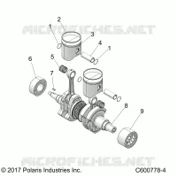 ENGINE, PISTON ET VILEBREQUIN