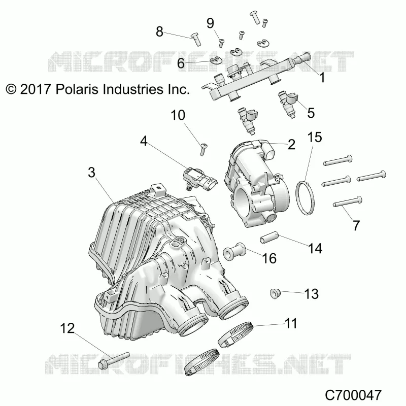 ENGINE, PRISE D'AIR MANIFOLD EVAP 50S