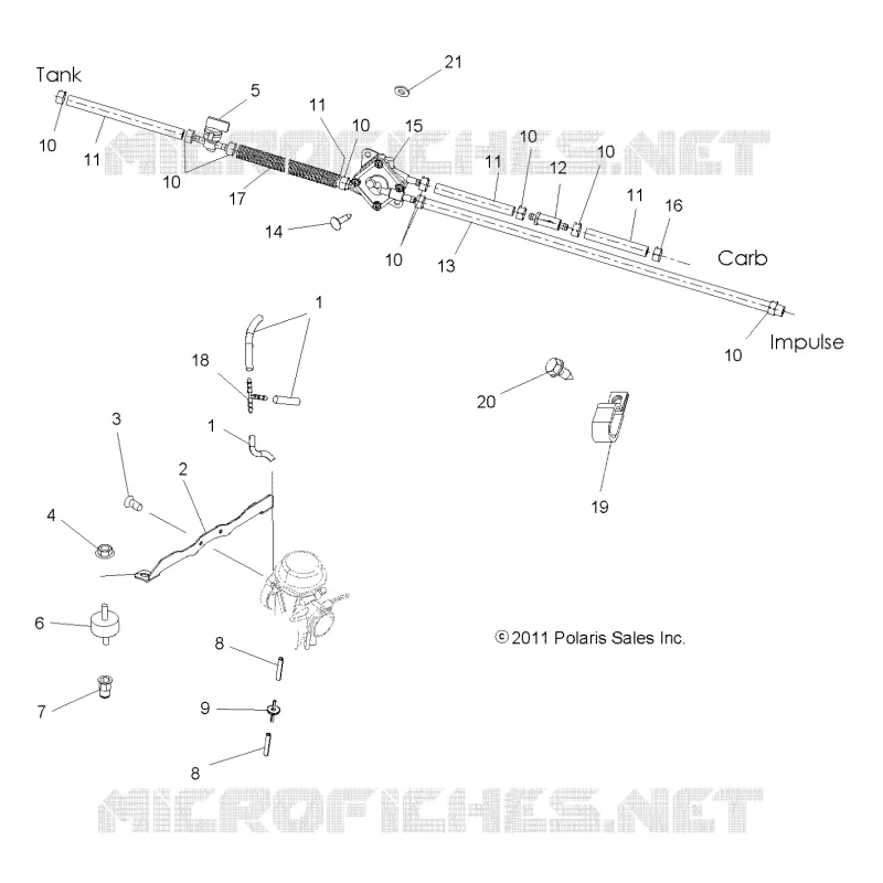 MOTEUR, CARBURATEUR MOUNTING AND CARBURANT LINES