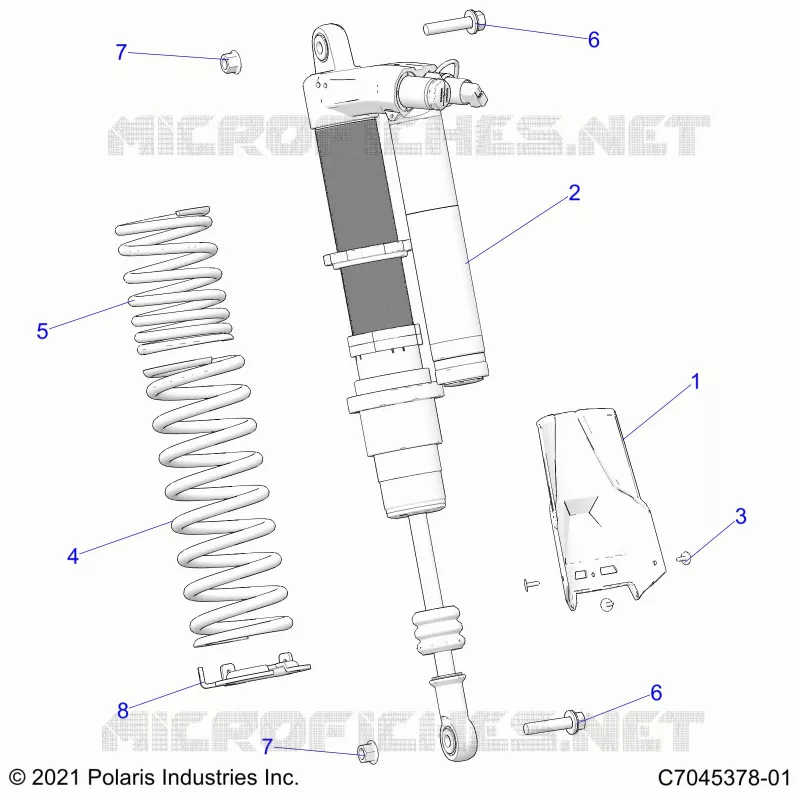 SUSPENSION, REAR SUPPORT AMORTISSEUR , DELUXE
